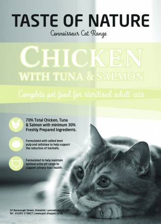 Taste of Nature Connoisseur Cat Chicken with Tuna and Salmon 5kg